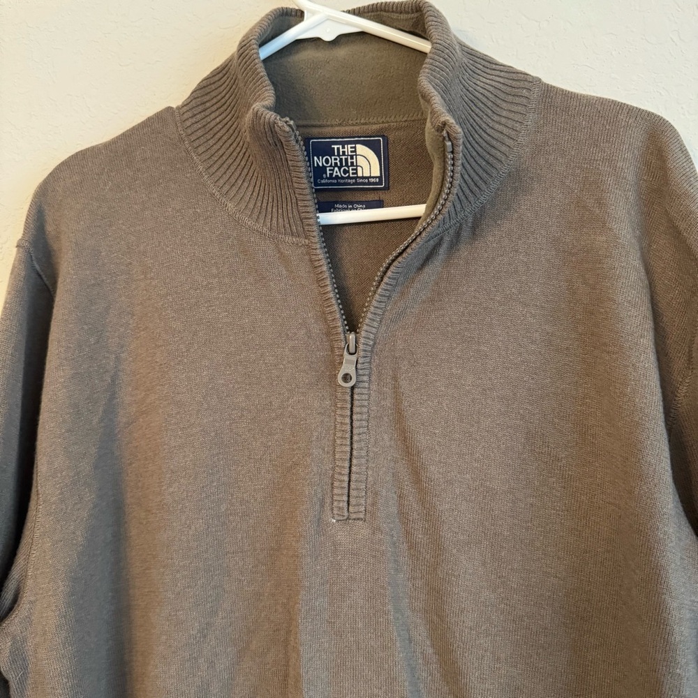The North Face Brown 1/4 Zip-Up Sweater - Picture 2 of 5